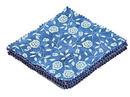 Soimoi Batik Print Precut 10-Inch Cotton Fabric Quilting Squares Charm Pack Diy Patchwork Sewing Craft #TOP4