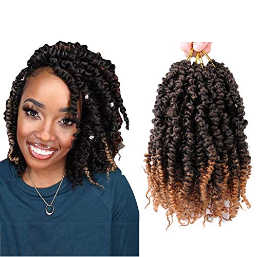 7 Packs prelooped passion twist crochet hair 10 inch Short passion twist pretwisted crochet Braids for black women pre loop