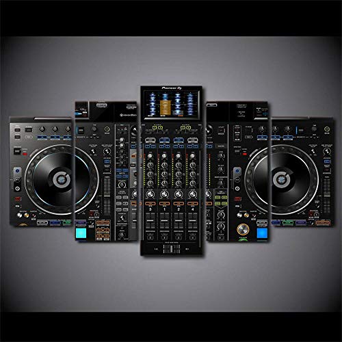 COCOCI 5 Piezas De Lienzo DJ Mixer Controller Lienzos Decorativos XXL Cuadros Modernos Baratos...