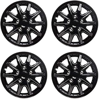 TopTech Revolution 14 Inch Wheel Trim Set Gloss Black Set of 4 Hub Caps Covers