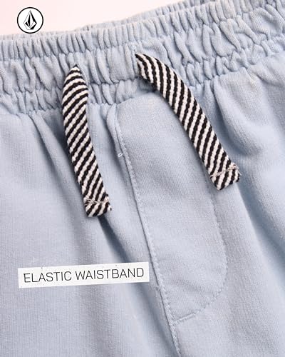 Image of Volcom Boys' Activewear Set - 2 Piece French Terry Pullover Hoodie Sweatshirt and Active Sweat Shorts for Boys (18M-7)