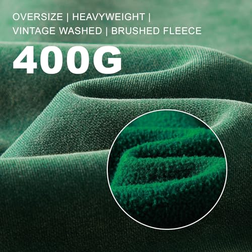 Heavyweight Fleece Oversized Hoodie for Men and Women, Vintage Acid Wash Pullover Sweatshirt2