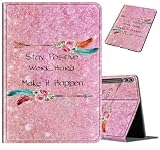 BVCLKJPOI Pink Boho Arrow Quote Case for Samsung Galaxy Tab S10 Plus/Galaxy Tab S9 FE+/Galaxy Tab S9 Plus 12.4", PU Leather Stand Cover with Soft TPU Back & Auto Wake/Sleep for Women Girls