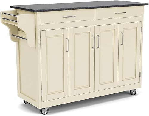 Carrito gabinete de cocina, de Home Styles Create-a-Cart, Madera Noble, Blanco