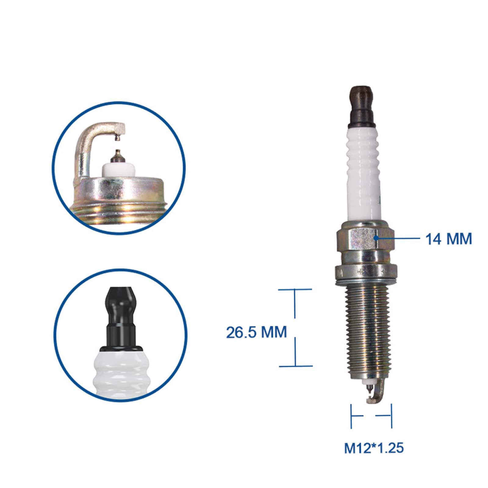 Spark Plug for Volvo, 2/4/6/8Pcs Spark Plugs Double Iridium