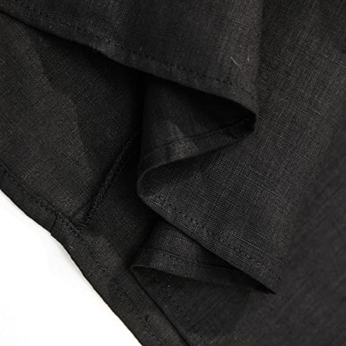 Amazhiyu Womens Pure Linen Summer V Neck Midi Spaghetti Strap Slip Dress with Pockets4