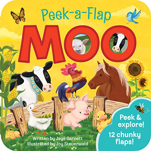 Moo Peek a Flap Children's Board Book (Peek a Boo Animal Fun Children's Interactive Lift a Flap Board Book for Ages 0 and Up)