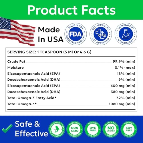Image of BARK&SPARK Omega 3 Fish Oil for Dogs - w /Wild Alaskan Salmon Oil for Dogs, Fish Oil Liquid Supplement for Pets, EPA+DHA Fatty Acids, Skin&Coat Support - Itch&Allergy Relief, Joint - Alaskan Salmon