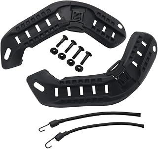 Guía de riel lateral de nailon ARC con NVG Bungee - Compatible con cascos MICH 2000/2001/2002 y ACH, color negro