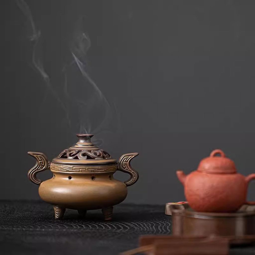 Quemador De Incienso Quemador De Incienso De Interior De Cerámica Con Forma De Nube Auspiciosa, Quemador De Incienso Creativo De Tres Patas For La Ceremonia Del Té. Soporte Para Varillas De Incienso