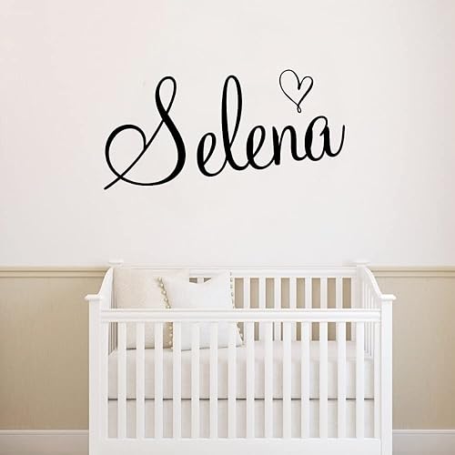 Miniatura 5 de Colorida calcomanía de vinilo personalizada con nombre para la habitación del bebé, calcomanías personalizadas, papel tapiz para decoración de