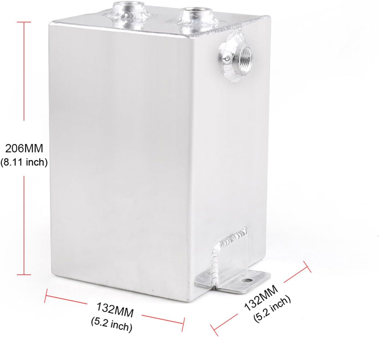 Dyno Racing AN6 AN8 3L Engine Oil Catch Can With AN6 to AN8 , 8AN to AN8 Adapter Fittings Universal Aluminum (Silver)