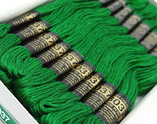 25 Piezas Hilo de Algodón Verde para Bordado miniatura 3
