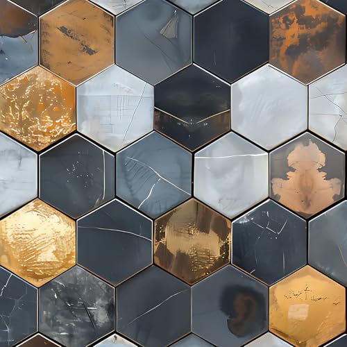 Livelynine Art Deco Hexagon Wallpaper