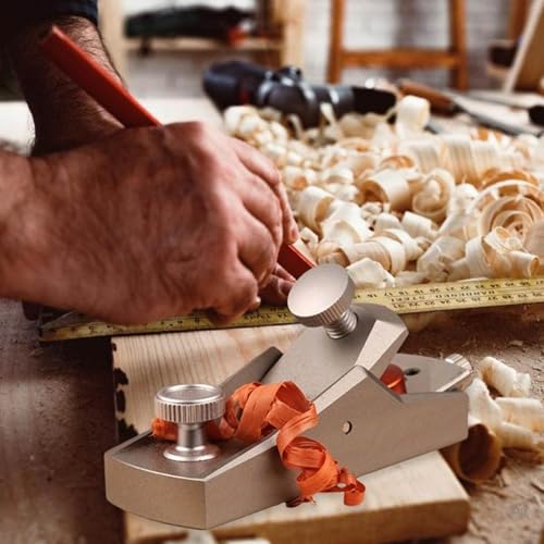 Candeon Holzhobel Handhobel, Mini Hobel Einhandhobel Kantenhobel, SchnittstäRke Einstellbar Holzbearbeitung Taschenhobel Schlichthobel Trimmhobel FüR Holzhandwerk Holzhobeln OberfläChengläTten