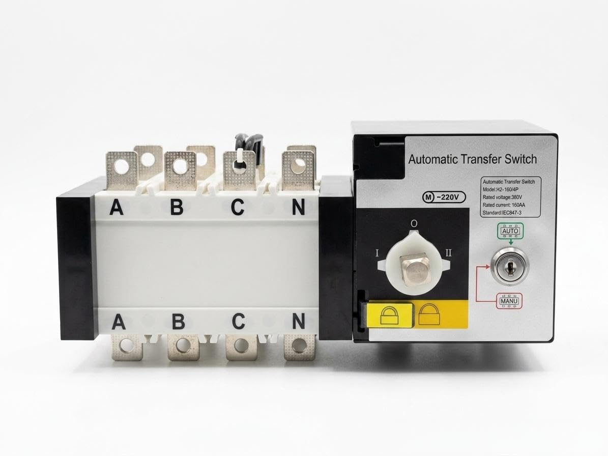 160 Amp 4-Pole Motorized Automatic Transfer Switch (Automatic Change Over Switch) For Generator and Utility Auto Change Over.-image-14