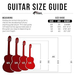 Tiger CLG6-PK Guitare classique avec accessoires Taille 1/2 Rose jasmin - Les Beatles, Paul McCartney, John Lennon, RIngo Starr, George Harrison Tiger CLG6-PK Guitare classique avec accessoires Taille 1/2 Rose jasmin – Image 6