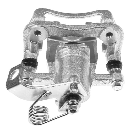 Image of Detroit Axle - Rear Left Brake Caliper for 2012-2017 Kia Rio Disc Brake Caliper with Bracket 2013 2014 2015 2016 Replacement Driver Side Brake Caliper