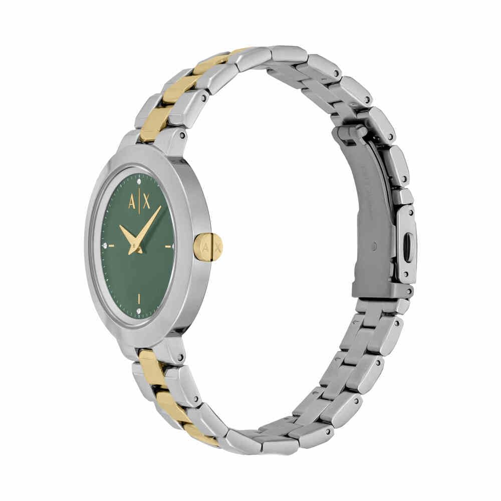Armani Exchange Orologio da donna, Movimento al quarzo a due lancette e cassa da 36 mm con cinturino in acciaio o pelle