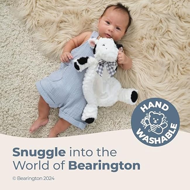 Bearington Collection Bearington Lil' Gilly 13 Inch Cow Security Blanket & Cow Lovey for Babies - Baby Blanket