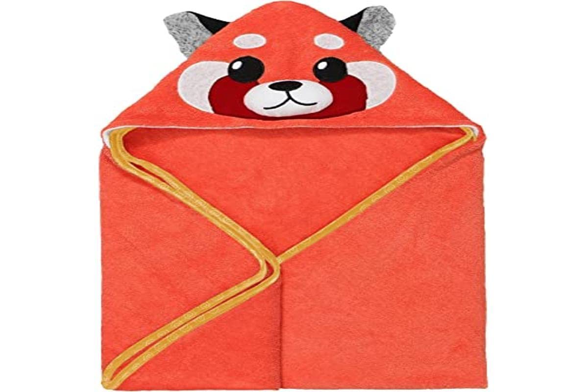 ZOOCCHINIZOOCCHINI Baby Towels with Hood, 100% Cotton Plush Terry, Super Absorbent, Animal Face Hooded Towel for Boys and Girls 0-18 Months Kid