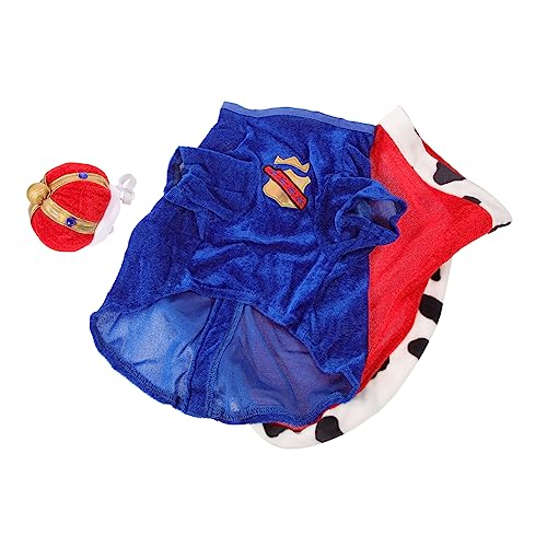 Ensemble cape et chapeau couronne pour chien pour fêtes et déguisement