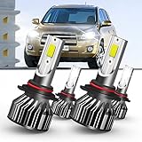 SPBRTBUB fit for TOYOTA RAV4 (2006-2012) &（1998-2000 LED Headlight Bulbs, 9005/HB3 High Beam and 9006/HB4 Low Beam,Pack of 4