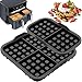 Heißluftfritteuse Zubehör, 2 Stück Waffeleinsatz für Philips Airfryer Dual Basket 3000 Series 6L/3L,Tefal EY9018 Airfryer Zubehör