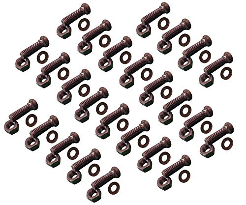 25-Plow Bolt, Nut, washer Blades/Cutting Edge, 5/8-11x2 1/4 - Grade 8, Dome Head