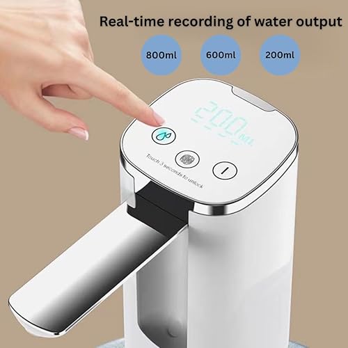 Miniatura 5 de Vortex AP127 Dispensador de agua portátil USB-C recargable con pantalla digital para jarras de 2 a 5 galones, descarga de agua de 6.8 fl oz20.3 fl