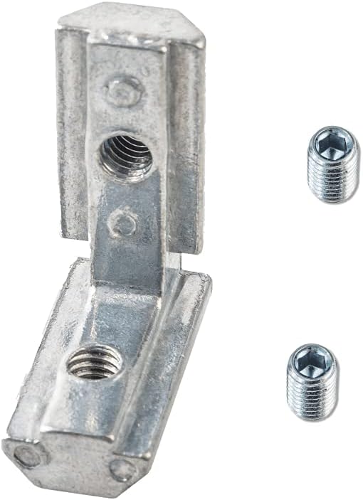 MerkaatSysteme M6 T-Slot 8 Interior Bracket 90 Degree L-Shape Aluminum Extrusion Profile 3030 3060 30R 4040 4080 40R with Accessories 1 PCS
