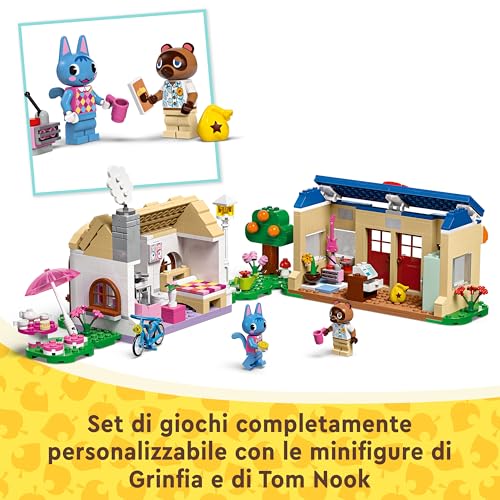Animal Crossing Bottega di Nook e casa di Grinfia, Giochi Creativi per Bambini da 7 Anni, Modellini da Costruire di Negozio e Casa Giocattolo con 2 Personaggi della Serie di Videogiochi 77050 - Lego - Immagine 3