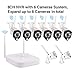 [3MP & 2 Way Audio] Tonton Ultra HD Security Camera System Wireless,8CH NVR Recorder with 1TB HDD and 6PCS 3MP Outdoor Bullet Cameras with PIR Sensor,Floodlight,Plug and Play,Easy Installation(White)