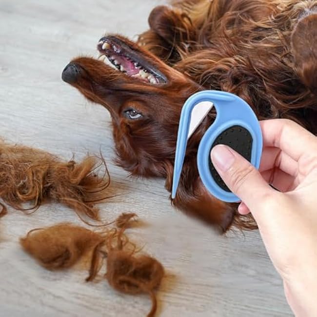 Pet Knotting Comb Tool for Pets Multifunctional 4 Pack Pet Shedding Comb Removal Dematting Hair Flea Brush Shedding Tool Matted Hair Grooming Supplies for Indoor Cats Dogs and Rabbits-F6HjJT8R