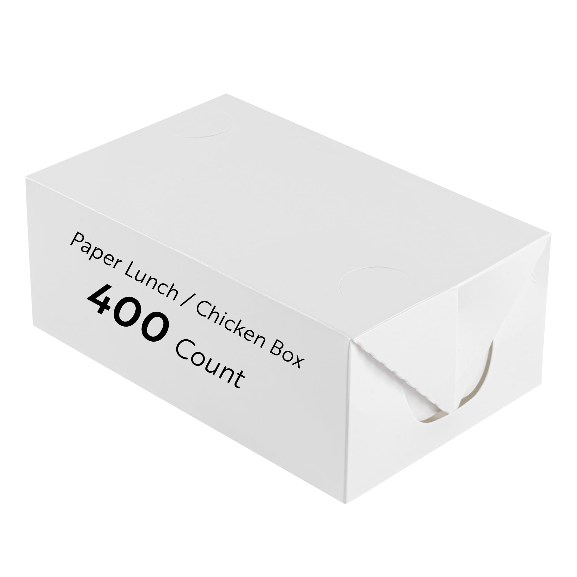 Restaurantware Bio Tek 47 Ounce To Go Boxes, 400 Rectangle Take Out Food Containers - Fast Top Closure, Disposable, White Paper Carry Out Containers, Greaseproof, For Burgers Or Fried Chicken