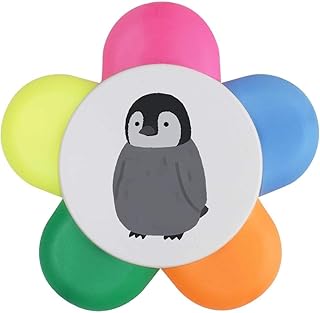 Azeeda 'Cute Penguin' Flower Shape Highlighte...