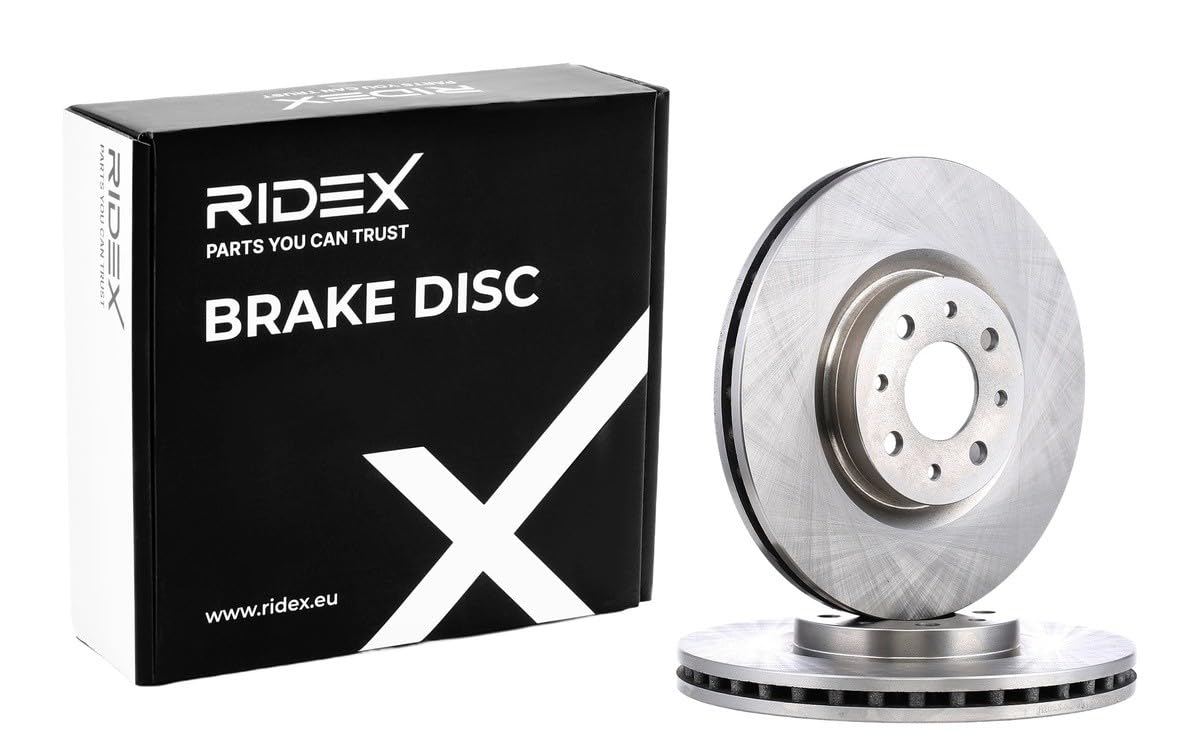RIDEX 82B0318 2x Disco freno Anteriore senza viti/bulloni Compatibilità con FIAT 500 312