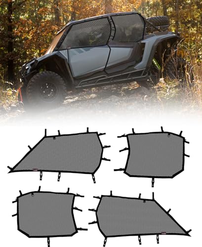 StarknightMT 2024 2025 XP 4 1000 Window Mesh Net Compatible with 2024 2025 Polaris RZR XP 4 1000 Accessories High-Density Woven PVC Waterproof Durable Sun Shade Soft Upper Doors Cab Enclosure