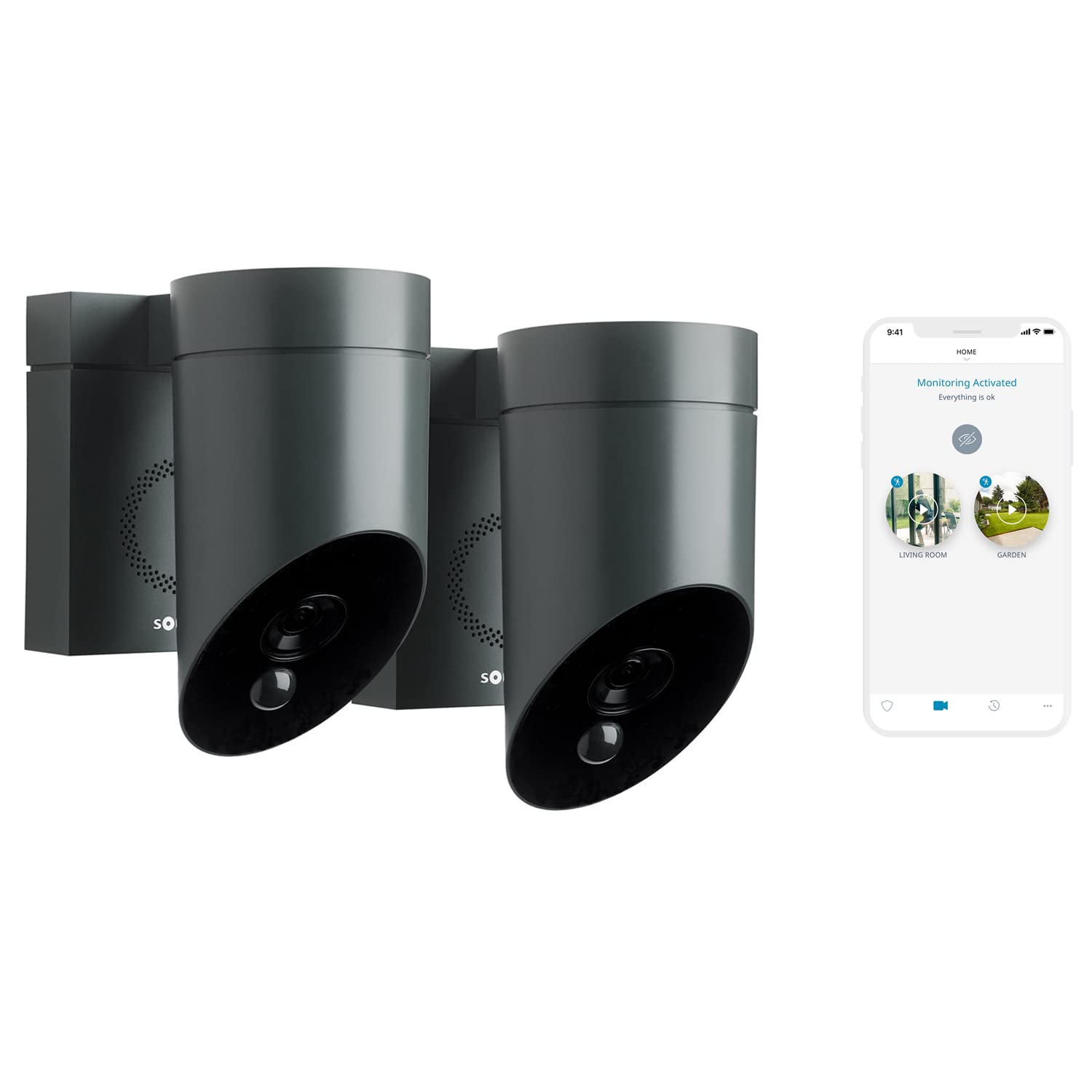 Somfy outdoor camera installation clearance