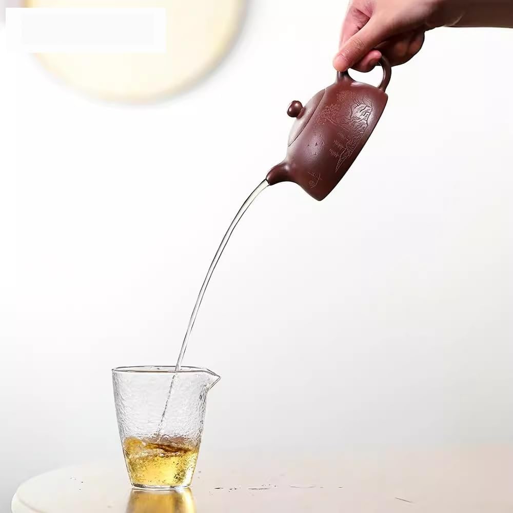 Czajnik do herbaty 230 ml vintage fioletowy gliniany czajniczek ręcznie robiony garnek surowa ruda błoto czajnik do namaczania herbaty z filtrem chiński zestaw Zisha do herbaty, mleka, kawy, biura
