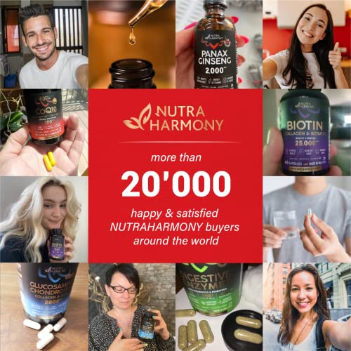 Nutraharmony Coq10 100Mg Capsules - Coenzyme Q10 Supplements - Made In Usa Vitamins - Coq10 200Mg For Heart & Brain Support, Cellular Metabolism - 60 Capsules - 1 Month Supply #TOP6