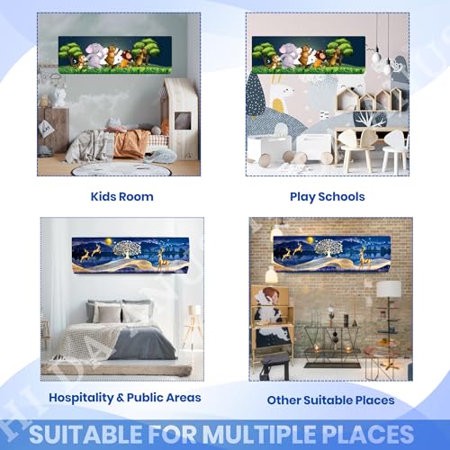 Image of Printed Split Ac Cover Combo Indoor Unit For 1.5 Ton Capacity AC, Inner Unit Ac Cover, All Weather Cover /Attractive Digital Prints /Dustproof /Water Resistant (Jungle Safari & Gold Deer)