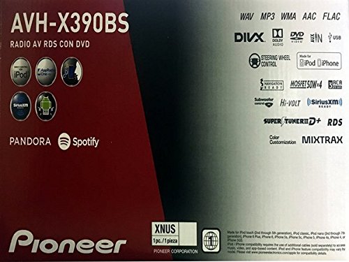 Pioneer Avh-X390Bs Double Din Bluetooth In-Dash Dvd/Cd/Am/Fm Car Stereo Receiver With 6.2 Inch Wvga Screen/Sirius Xm-Ready #TOP6