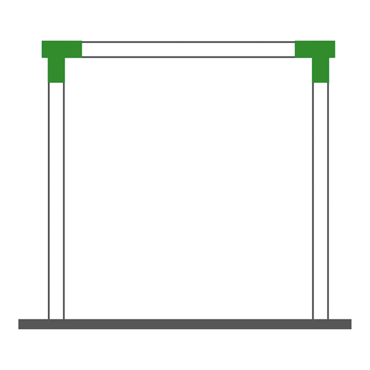 Gartenwelt Riegelsberger Premium Schaukelverbinder Universal für Kantholz 70-125 mm aus Stahl grün pulverbeschichtet 2 Stück