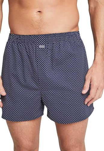 Jockey Calzoncillos tipo bóxer para hombre, azul marino, L