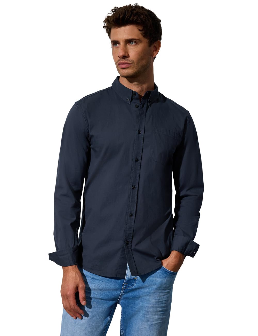 Herren Popeline Stretch Hemd