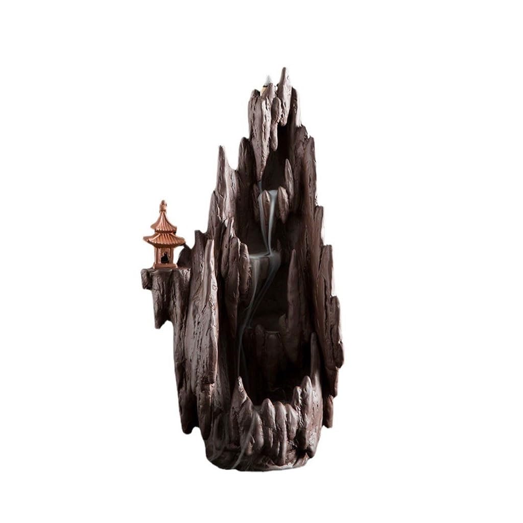 Incense Burner Creative Mountain Flowing Water Backflow Incense Burner For Home Use, Auspicious Ornament Waterfall Incense Burne