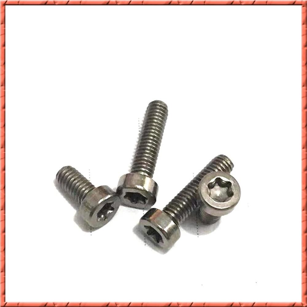50 sztuk 8#-32xL Tytan GR2 T15 Śruby z łbem walcowym Śruba z rowkiem śliwkowym ISO14580 Ti Torx Śruba z rowkiem(5/16")