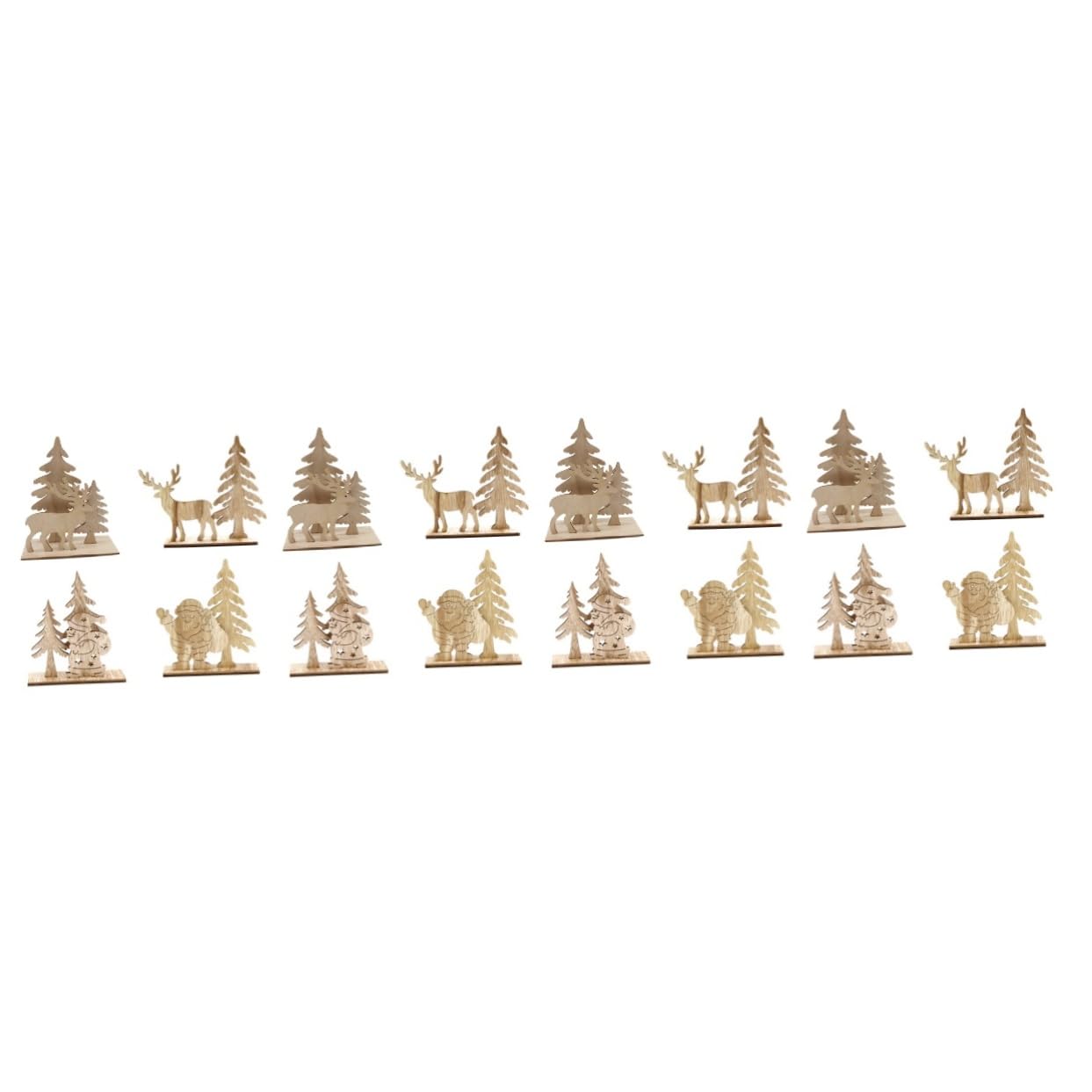 SHINEOFI 16 Pz Decorazioni Natalizie in Legno Di Natale Decorazioni Natalizie Per La Scrivania Progetti Fai Da Te Statuina Da Tavolo Natalizia Natale Da Tavolo Arredamento Di Legno