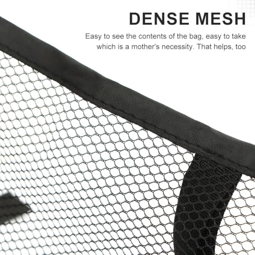 Anwangda Aufbewahrungstasche für Kinderwagen, Kinderwagen, Buggy, Kinderwagen, Buggy, Universeller Korb für Kinderwagen, Einkaufskinderwagen, Buggy, schwarz (Größe L)